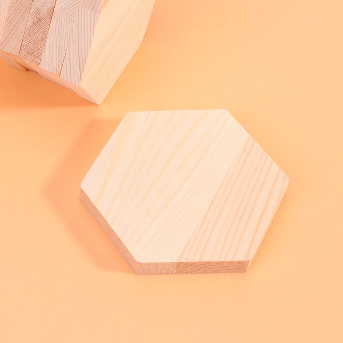 

10 PCS Special-shaped Wooden Board Small Block Honeycomb DIY Bamboo Craft Plank