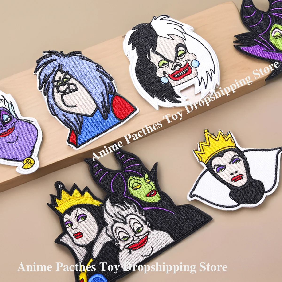 Disney Villains Bad Girls Patch Embroidered Cartoon Sew on Clothes Patch for T-shirt Coat Bag Backpack DIY Stickers Kawaii Gifts