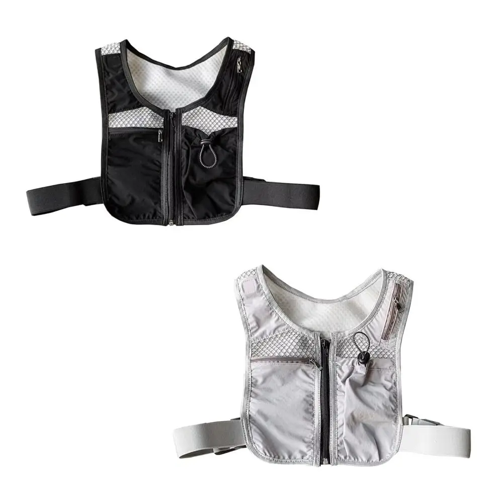 

with Pockets Reflective Running Vest Pack Waterproof Adjustable Running Hydration Vest Bag Convenient Breathable Men's Chest Bag