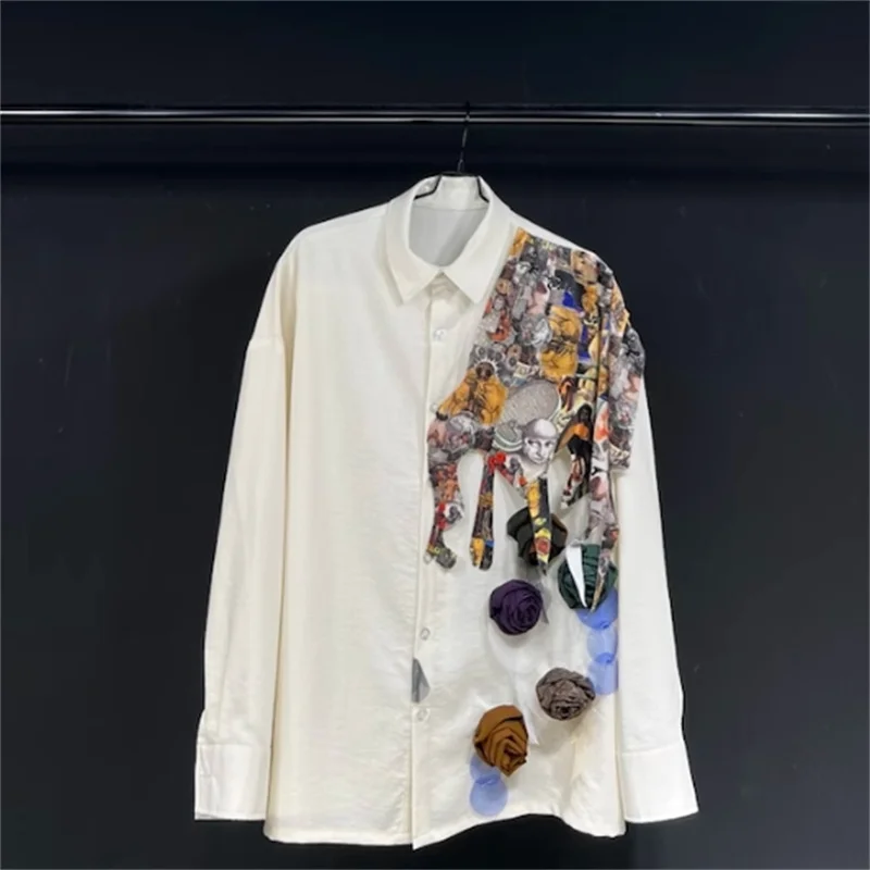 Original design for Spring and Summer 2025: Loose and thin shirt, white linen long-sleeved base layer