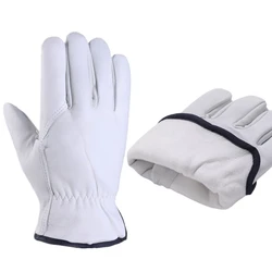 Winter Work Gloves Leather Thermal Glove Cold Weather Warm Cotton Lining freezer Working Glove