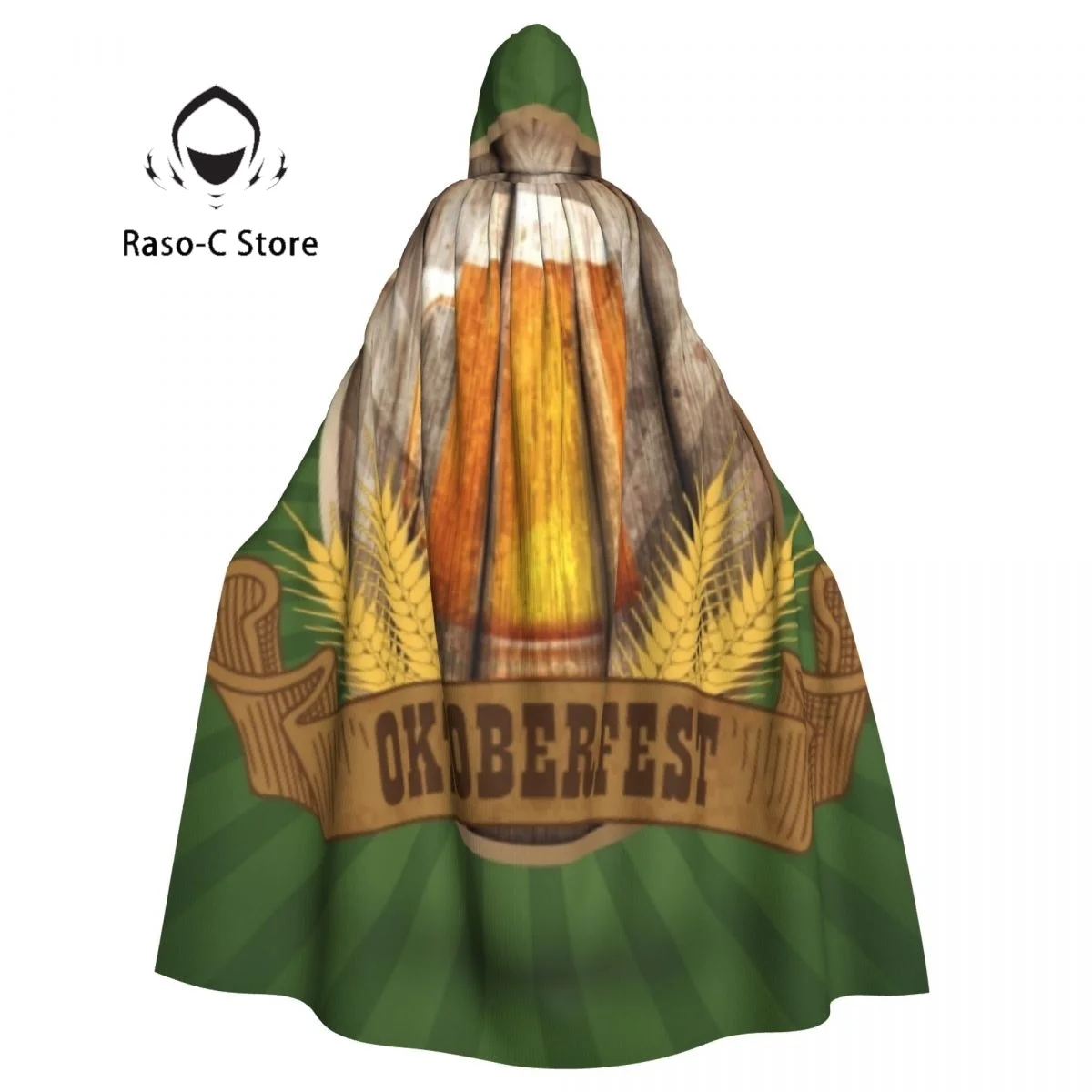 Adult Cloak Cape Hooded Retro Design Vector For Beer Festival Medieval Costume Witch Wicca Vampire Elf Purim Carnival Party