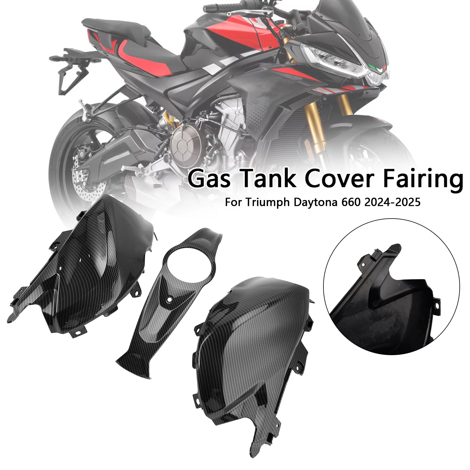 

Topteng Gas Tank Cover Guard Fairing Protector For Daytona 660 2024-2025
