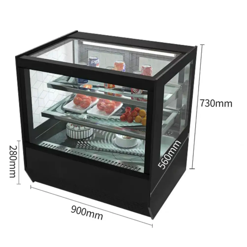 Bakery Cake Displaying Cabinet Commercial Refrigerated Case Showcase Desktop Cake Cabinet