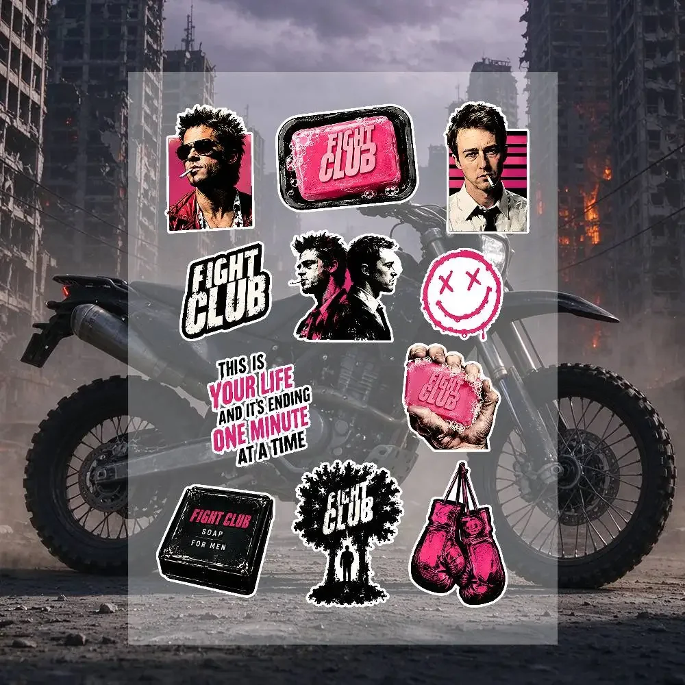 F-Fight Club Stickers Moto Sticker Auto Body Bumper Windows Motorcycle Laptop Walls Vinyl Decal Car Tuning Accessories