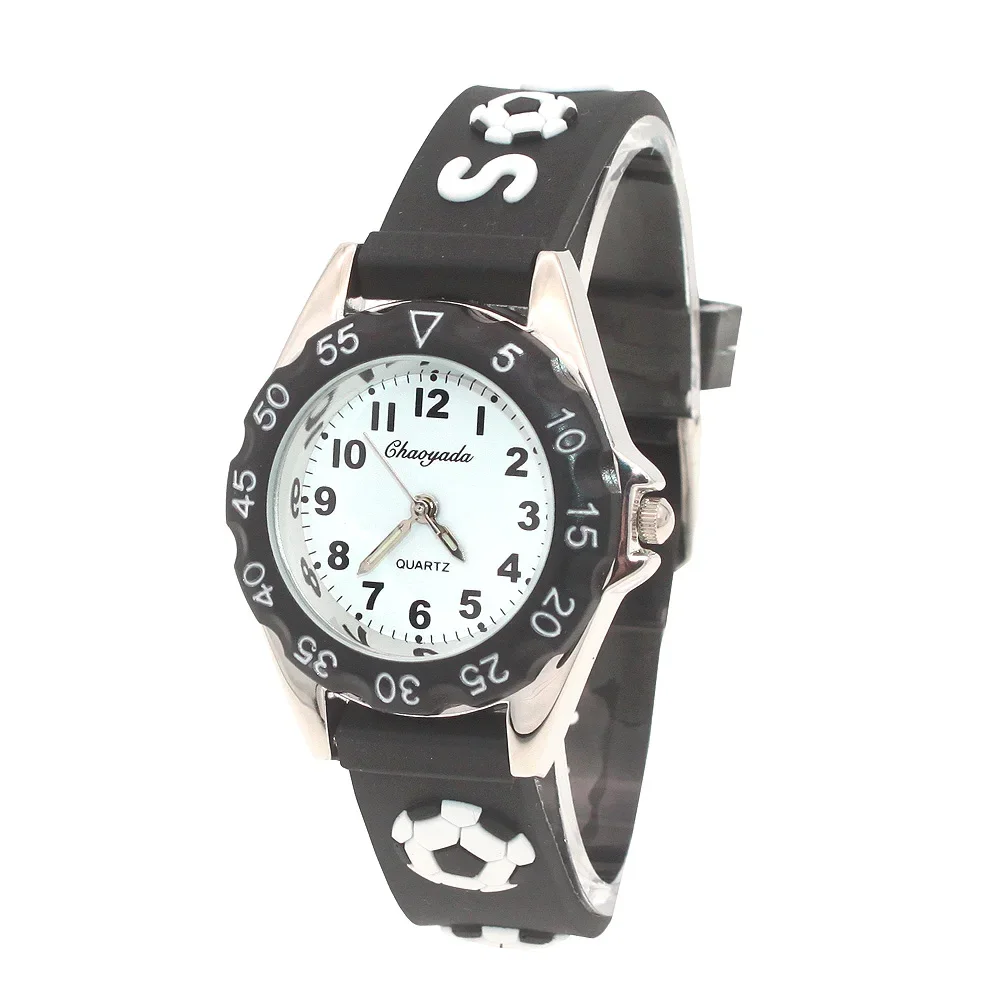 Alta qualità nuovo colore moda cartone animato calcio studenti bambini orologio al quarzo orologio da polso elettronico regali orologi per ragazzi