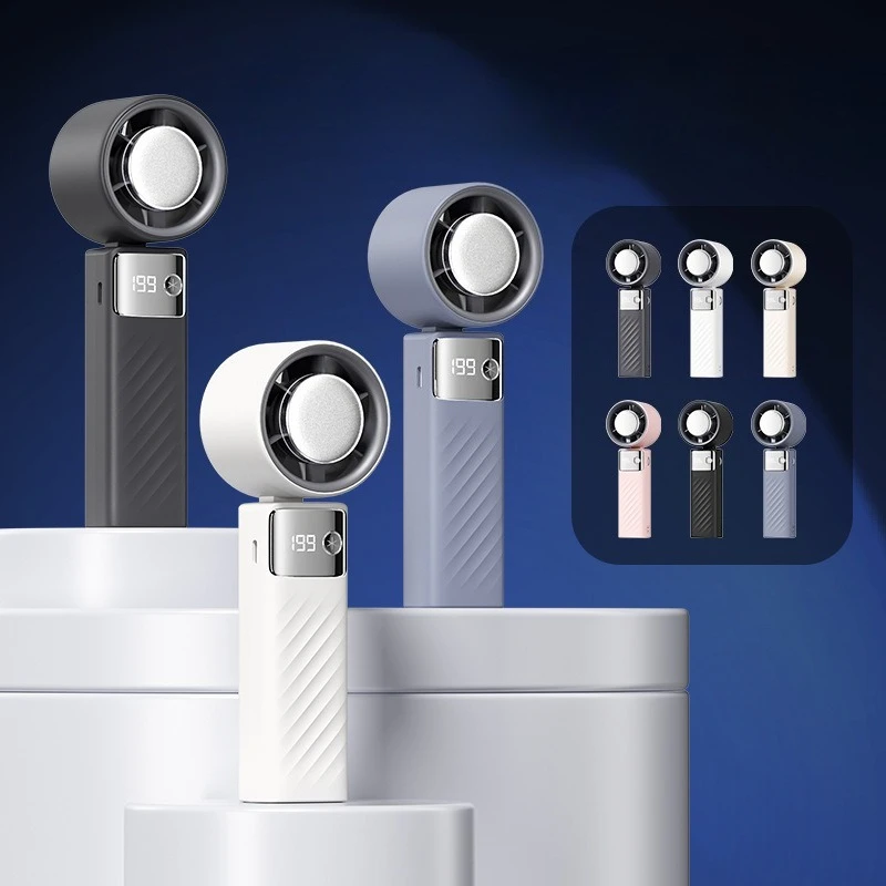 야외 냉각용 휴대용 소형 선풍기, 아이스 컴프레스, 강력한 풍력, 휴대용 USB 충전, 마운틴 버클 팬