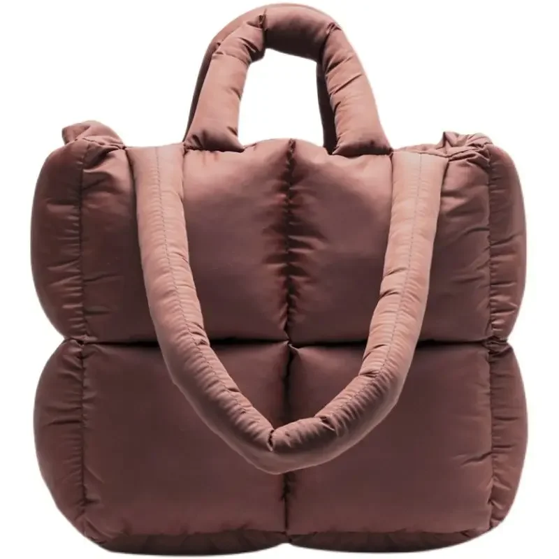 Bolso de mano de nailon para mujer, bolsa de hombro suave con cremallera, estilo europeo y americano