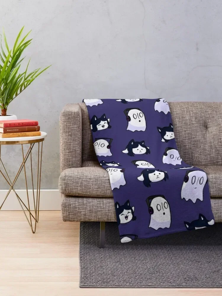 Blookies 'n' Temmies Pattern Throw Blanket Designers Thermal For Sofa Thin Blankets