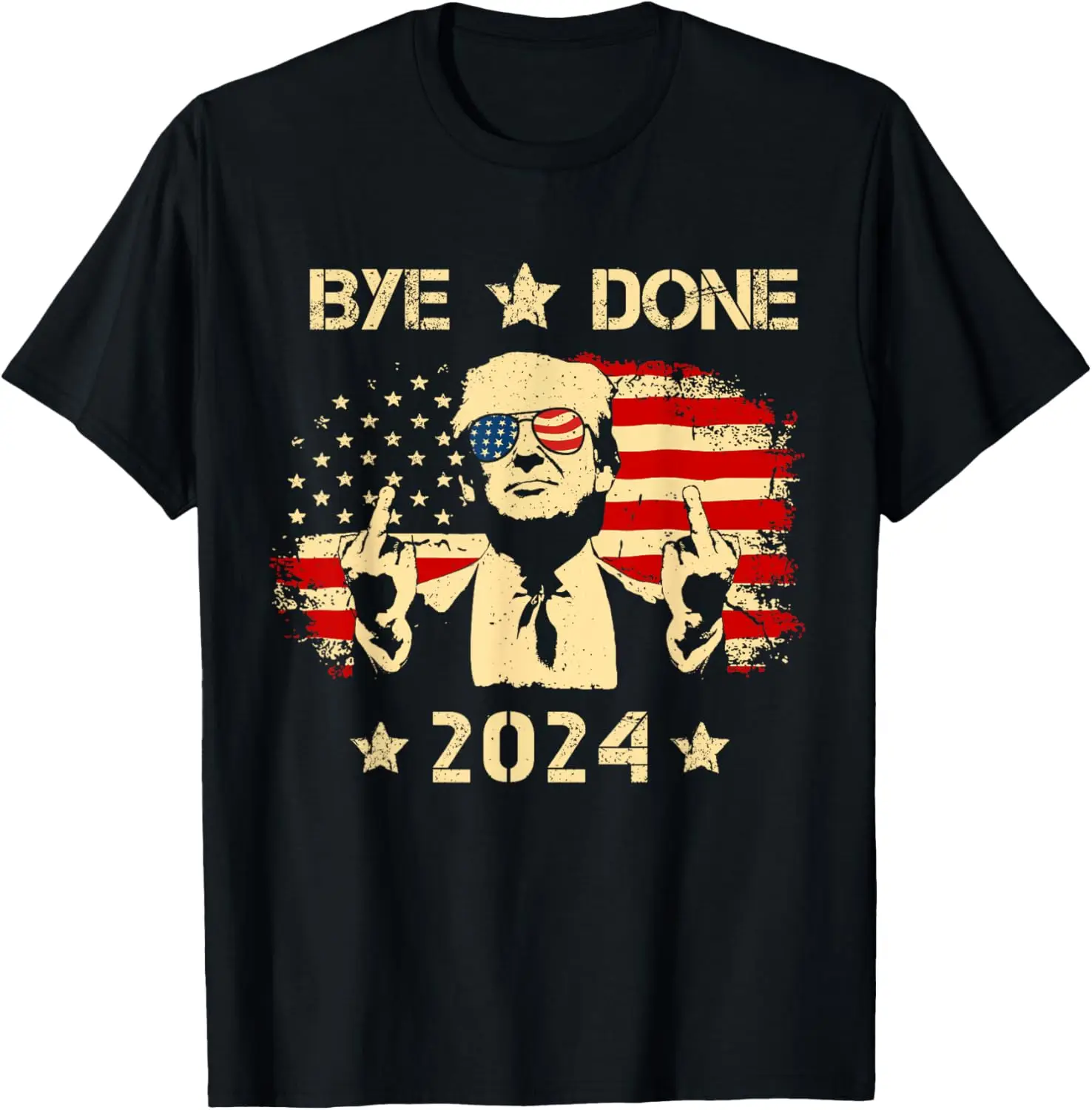 

Funny Trump Trump Middle Finger Political T-Shirt Print T-shirt Women's Harajuku Short Sleeve Casual Women's T-shirt Clothing