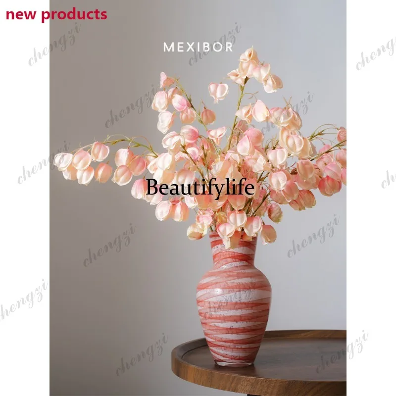 f182 Vintage glass vases, heavy-feel hydroponic vessels, floral dried flower arrangements