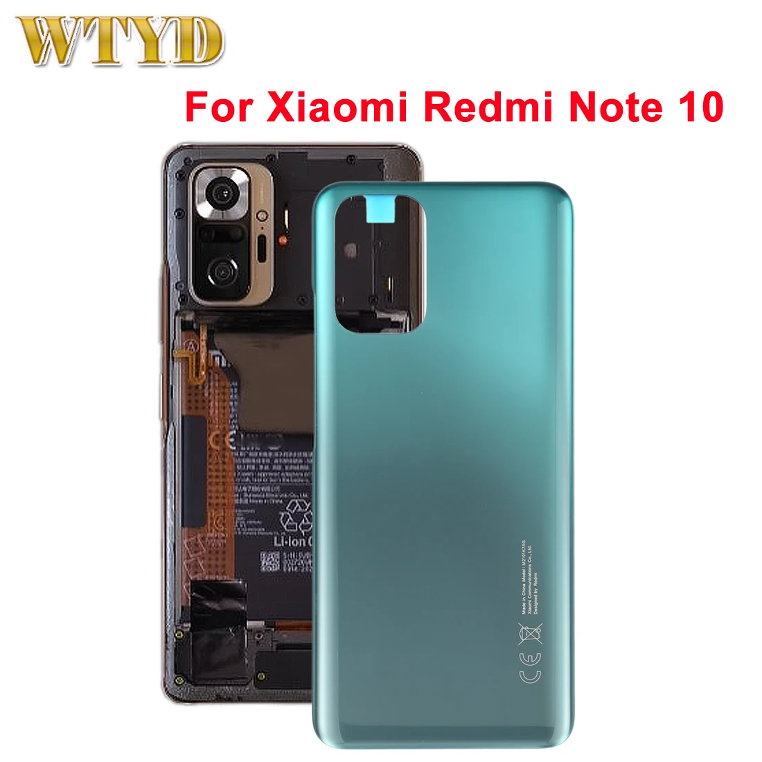 Battery Back Cover For Xiaomi Redmi Note 10 M2101K7AI M2101K7AG Replacement Part Repair Part