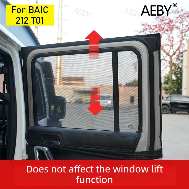 

For BAIC 212 T01 High Density Magnetic Window Mosquito Net Car Sunshade Roller Blind,UV protection,Outdoor camping sunscreen