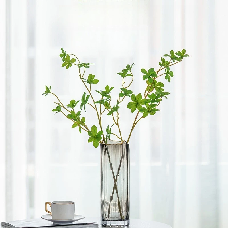 شريط يدوي متعدد البتلات أوراق سبعة نجوم يترك شجرة جرس يابانية محاكاة أوراق صناعية للنباتات الخضراء #4