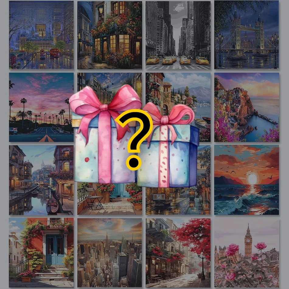 

1pcs Random shipping Random DIY Diamond Embroidery Starter Kit - 5D Full Square/Round Drill Mystery Box Craft