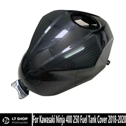 For Kawasaki Ninja400 Ninja250 2018-2020 ABS Injection Molding Motorcycle Gas Fuel Tank Cover Fairing Carbon Surface