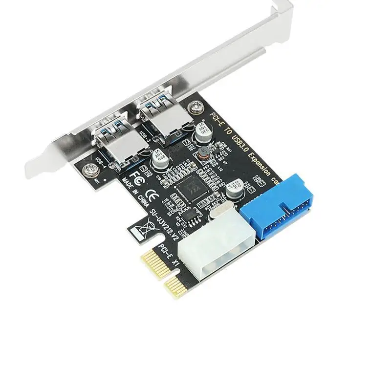 USB3 PCI Express محول PCI E إلى USB 3.0 20pin محول تحكم PCIe X1 USB 3 0 2 منافذ محول USB3.0 PCI-e بطاقة التوسعة