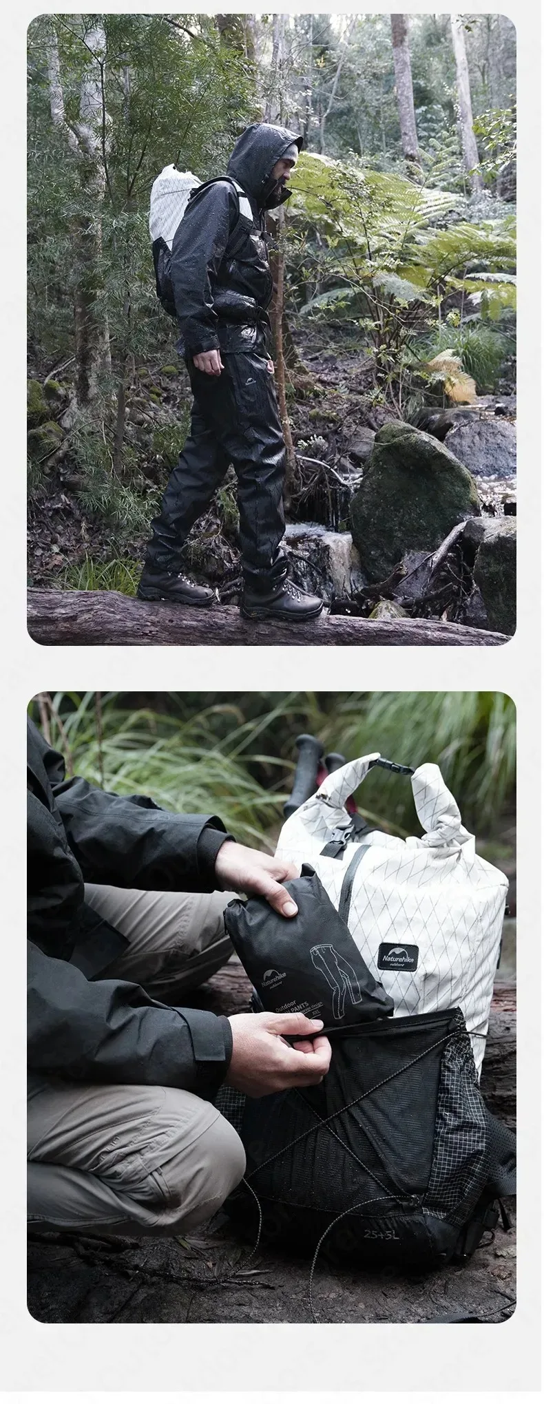 Nature hike regens ichere Hose im Freien tragbare Wander reise wasserdichte atmungsaktive Angel hose Männer Frauen wind dichte Sport hose – Detail 11