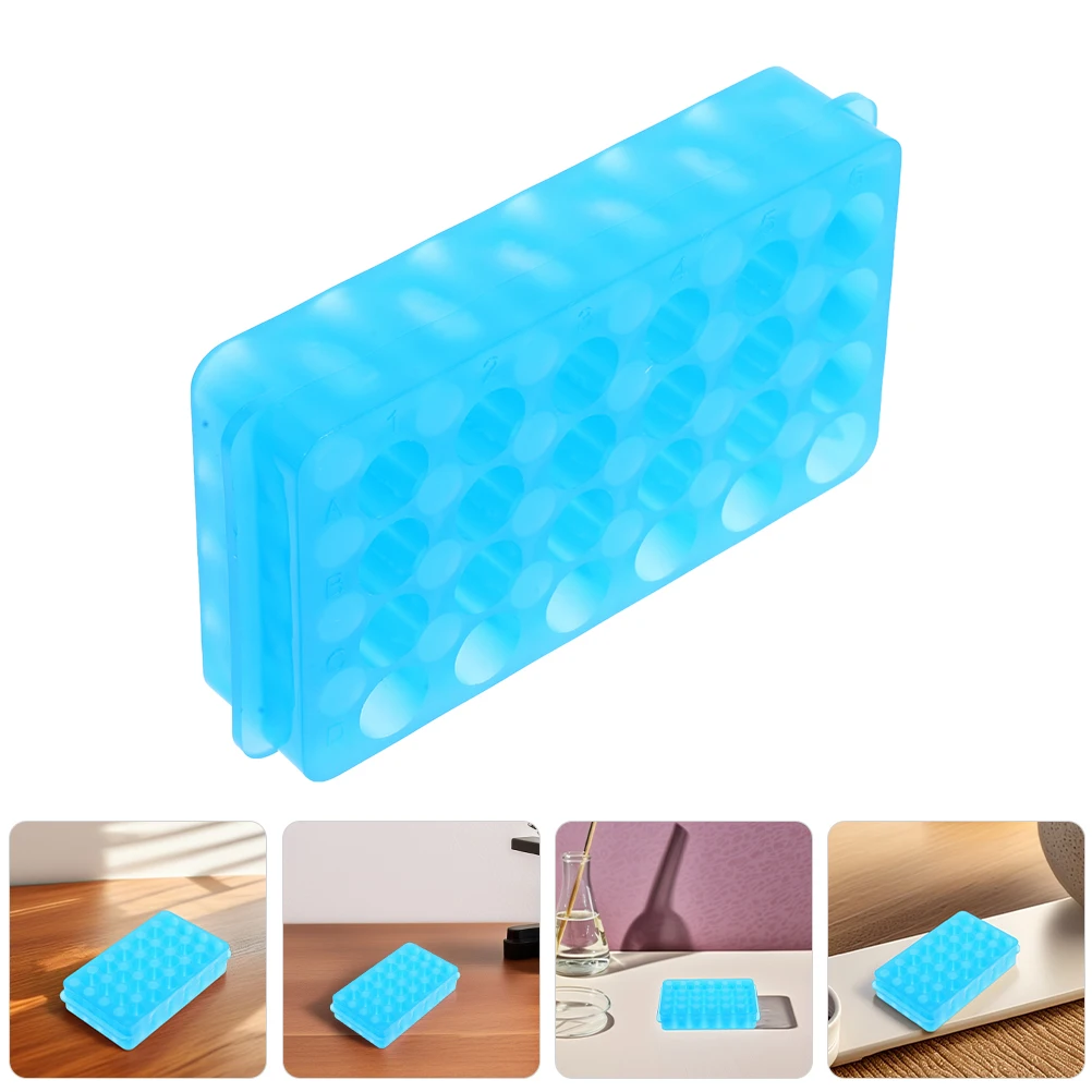 

2 Pcs Laboratory Tube Rack Stand Double Sided Shelf Racks Plastic Experiment Holder Vial