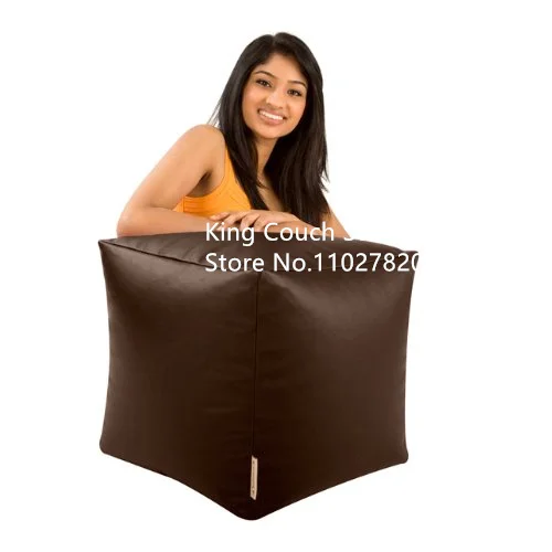 New hot sale Handmade Footstool Ottoman Storage Solution Floor Footrest Cushion Unstuffed waterproof polyester Pouf Cover