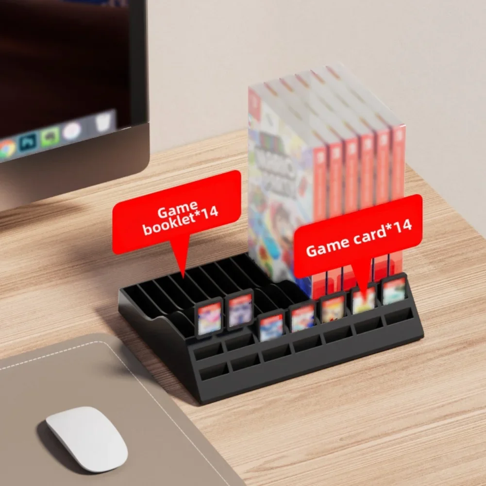 14-in-1 Game Card Holder For Nintendo For Switch 2 Game Card Box CD Storage Rack Stand Holder Game Organizer Accessories