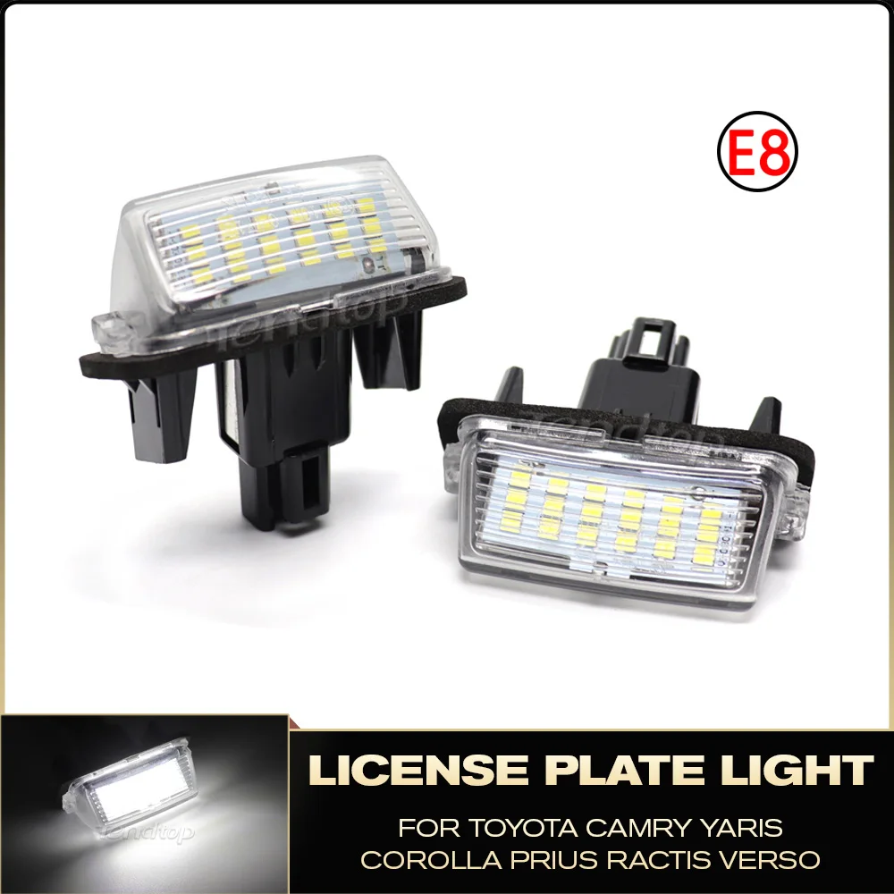 Canbus LED Bulbs Car LED License Plate Light For Toyota Yaris/Vitz Camry Corolla Prius C Ractis Verso S Number Lamp