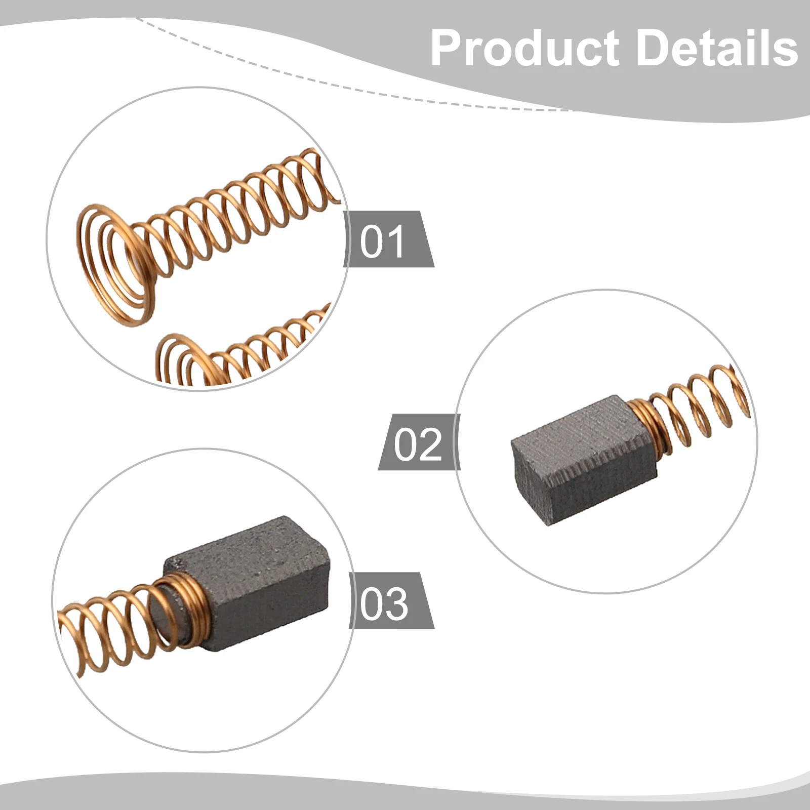 

Practicall Easy To Install Carbon Brush Power Tools Mini Drill 4.8*5.5*7.3mm For Electric Motor Jade Engraving