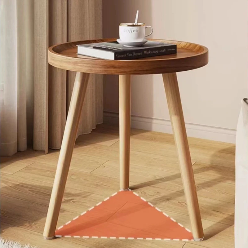 Modern Balcony Small Tea Table Minimalist Bedroom End Table Living Room Artistic Round Coffee Tables
