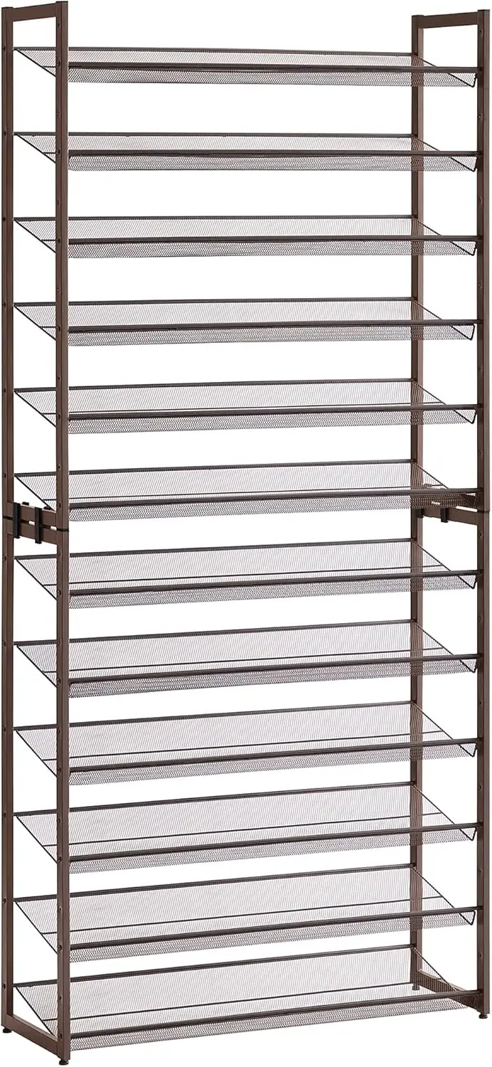 

NEW Shoe Rack, 12-Tier Metal Shoe Storage Organizer for Closet, Entryway, Garage, Set of 2 6-Tier Stackable Shoe Shelf