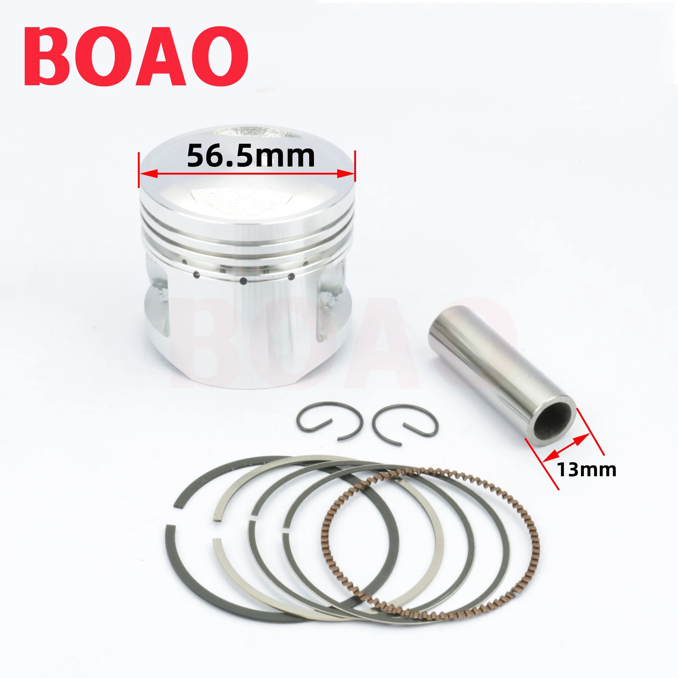 

Motorcycle 56.5 mm Piston 13 mm Pin Ring Set For CG125 ZJ125 CG ZJ 125 Egine Spare Parts