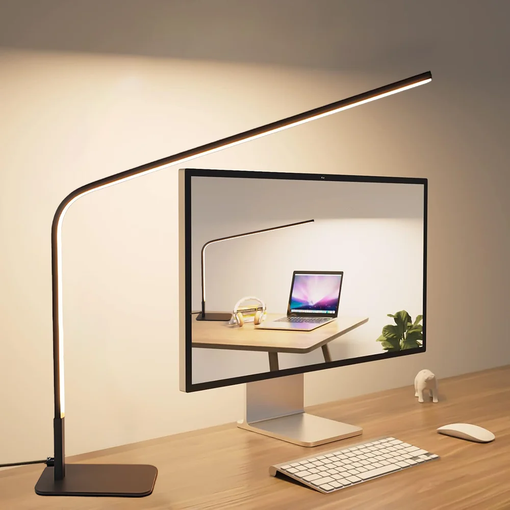 

LED reading desk lamp, iron art aluminum reading desk lamp, 3-color infinitely dimmable USB night light, suitable for: reading,