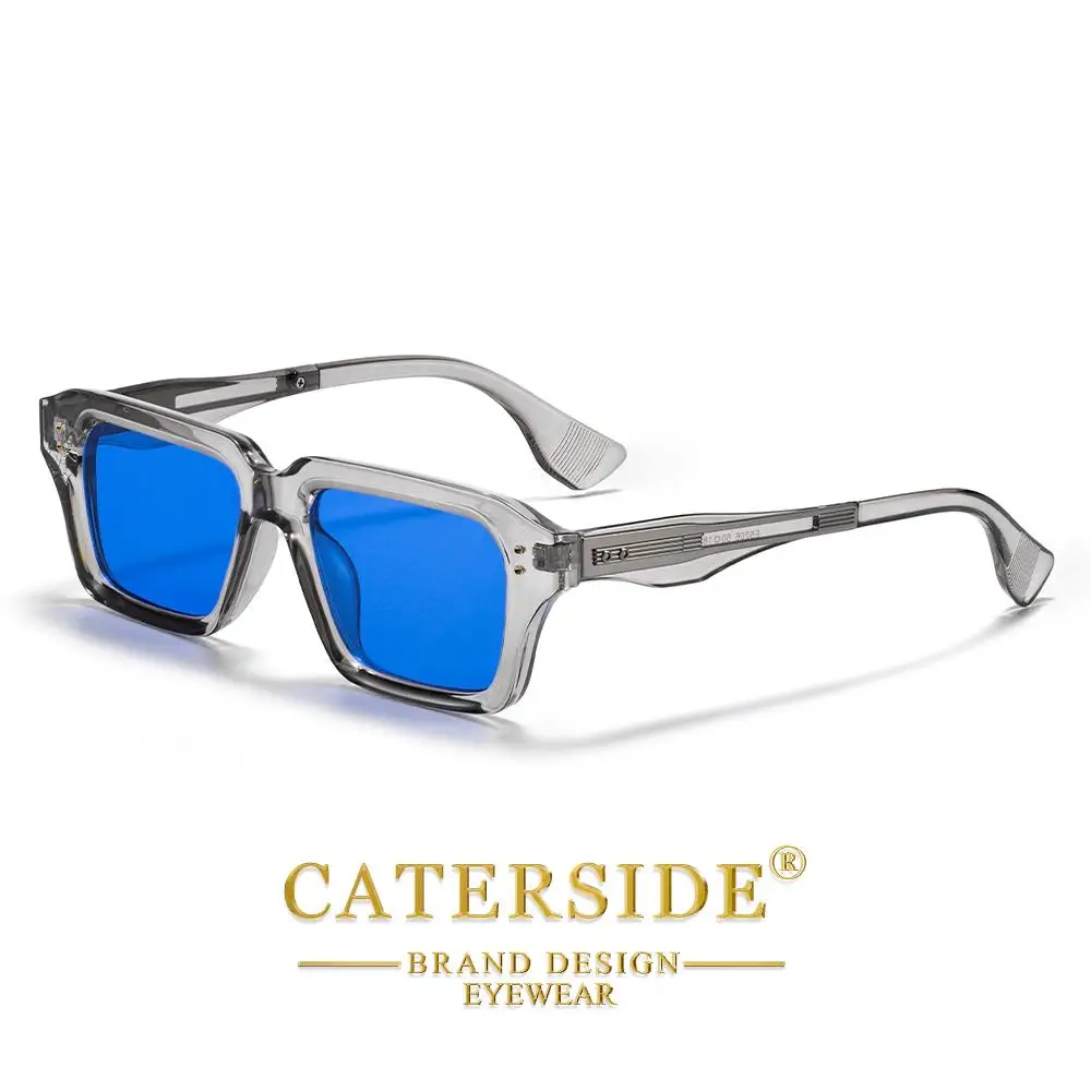 CATERSIDE Neue quadratische Sonnenbrille für Herren, Premium-PC-Rahmen mit Metallbügel, UV400, für Damen, Retro-Mode, Fahrdekoration, Brillen – Detail 26