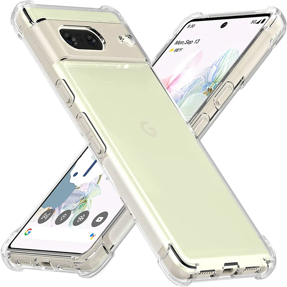 

Case For Pixel 9 8 8A 7A 7 Pro Ultra Soft TPU Reinforced Corners Shockproof Cover for Google Pixel7 8 Pro 6A 6 Couqe Funda