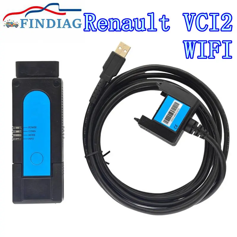 

Latest Model WiFi VCI2 For Renault Can Clip With Software V232 Auto Diagnostic Tool New Interface For Renault Canclip OBD2