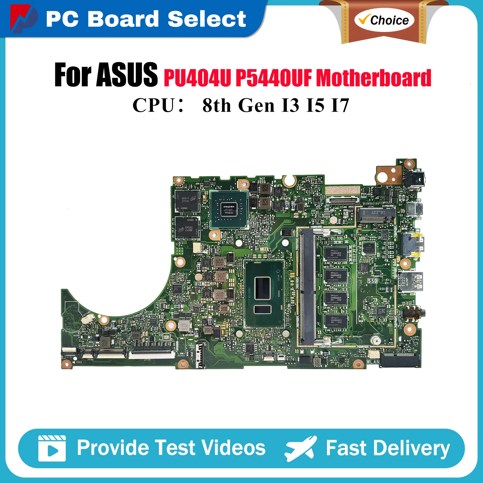 

P5440UF Материнская плата для ноутбука ASUS ProArt P5440UF P5440U PU404U Материнская плата для ноутбука с процессором I3 I5 I7 100% тестирование ОК быстрая доставка