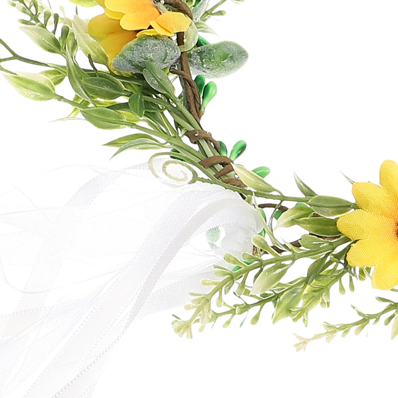 

Цветочная повязка на голову с лентой, свадебный головной убор, корона для невесты, для девочки-цветочницы, для вечеринки, банкета, фотосессии, элегантная имитация цветов