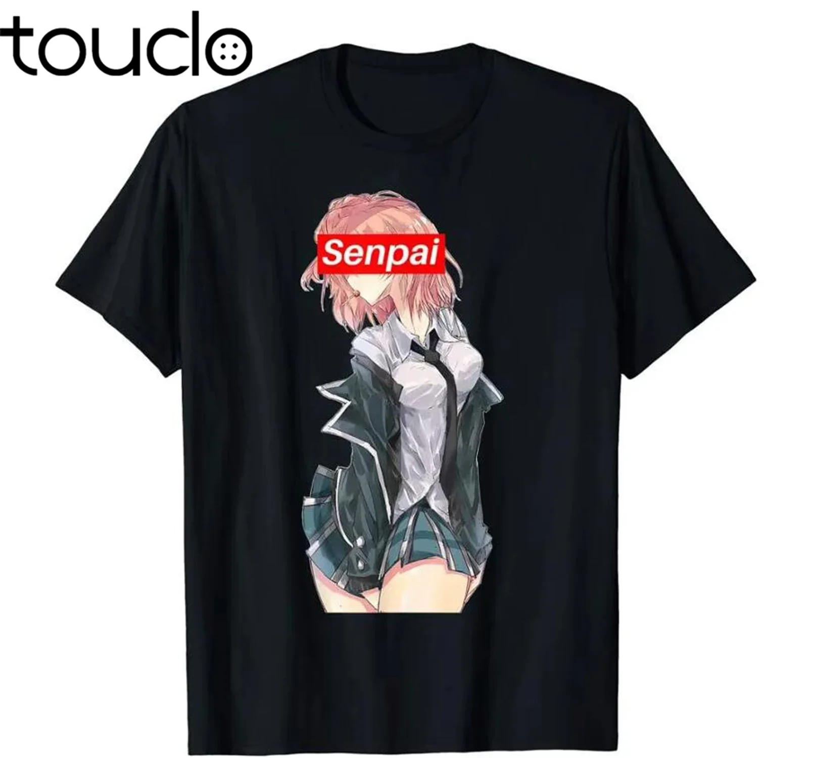 Senpai Notice Me Japanese Anime Girls Cute Shirt Red Box Logo cotton Men Summer Casual Cotton Tee Fashion T Shirt Design Online