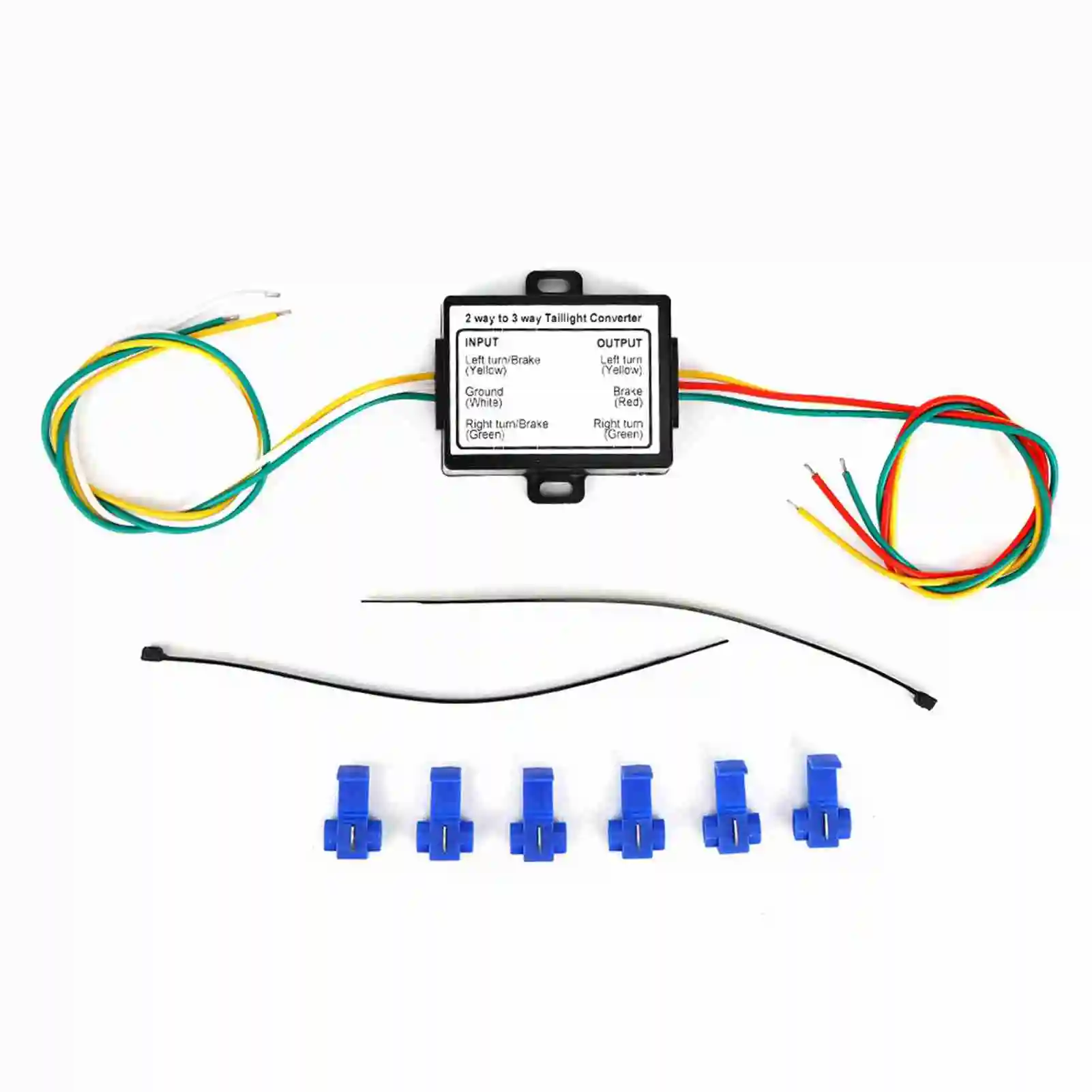 Tail Light Adapter 2-to-3 Wire Splice Trailer Converter Electrical System Wire Harness Adapter US Type 2-to-3 Wire Converter