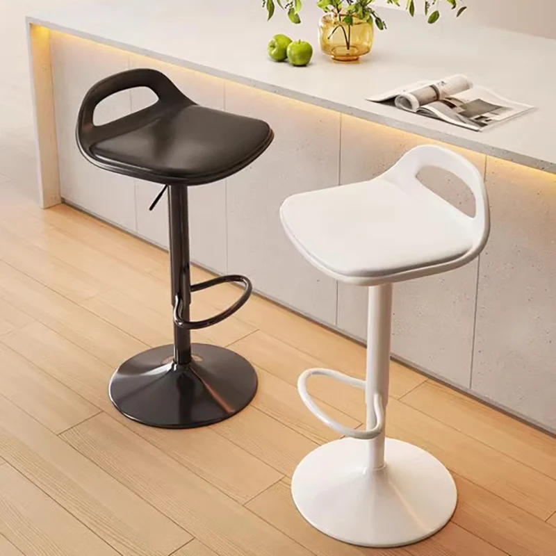 Luxury Accent Office Bar Stools High Reception Nordic Adjustable Library Bar Chairs Modern Designer Chaise Rotin Home Furniture