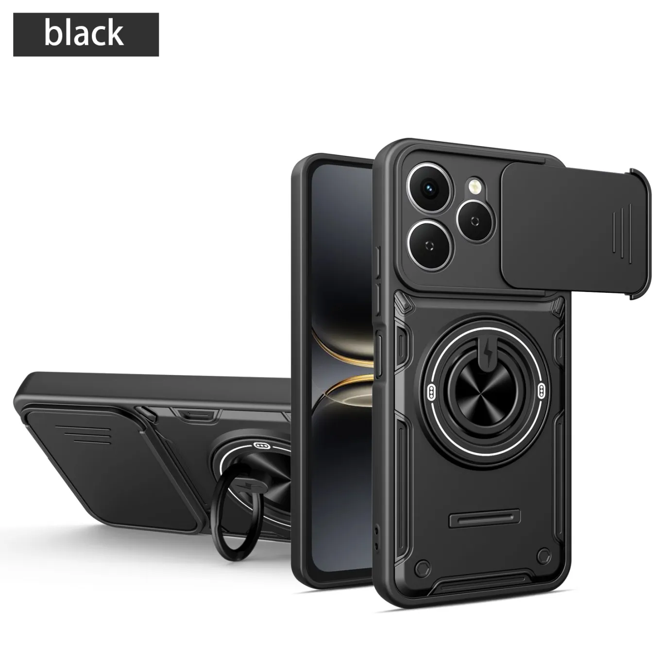 Stoßfeste Schutzhülle für Tecno Spark Go 20 20C 40 40C Pro Plus GO 1 3 POP 8 9 Kameraschutz Magnetring-Ständer-Cover – Detail 13