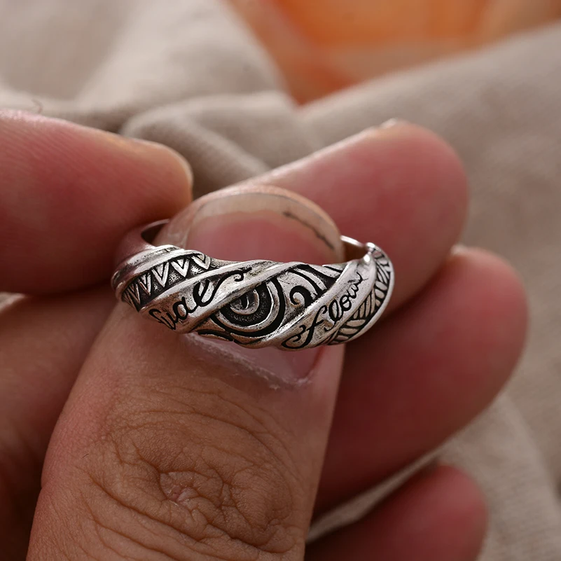 Original New Style Totem Of Angkor Wat Retro Thai Silver Female Ring Cheap Jewelry For Women Gifts No Fade