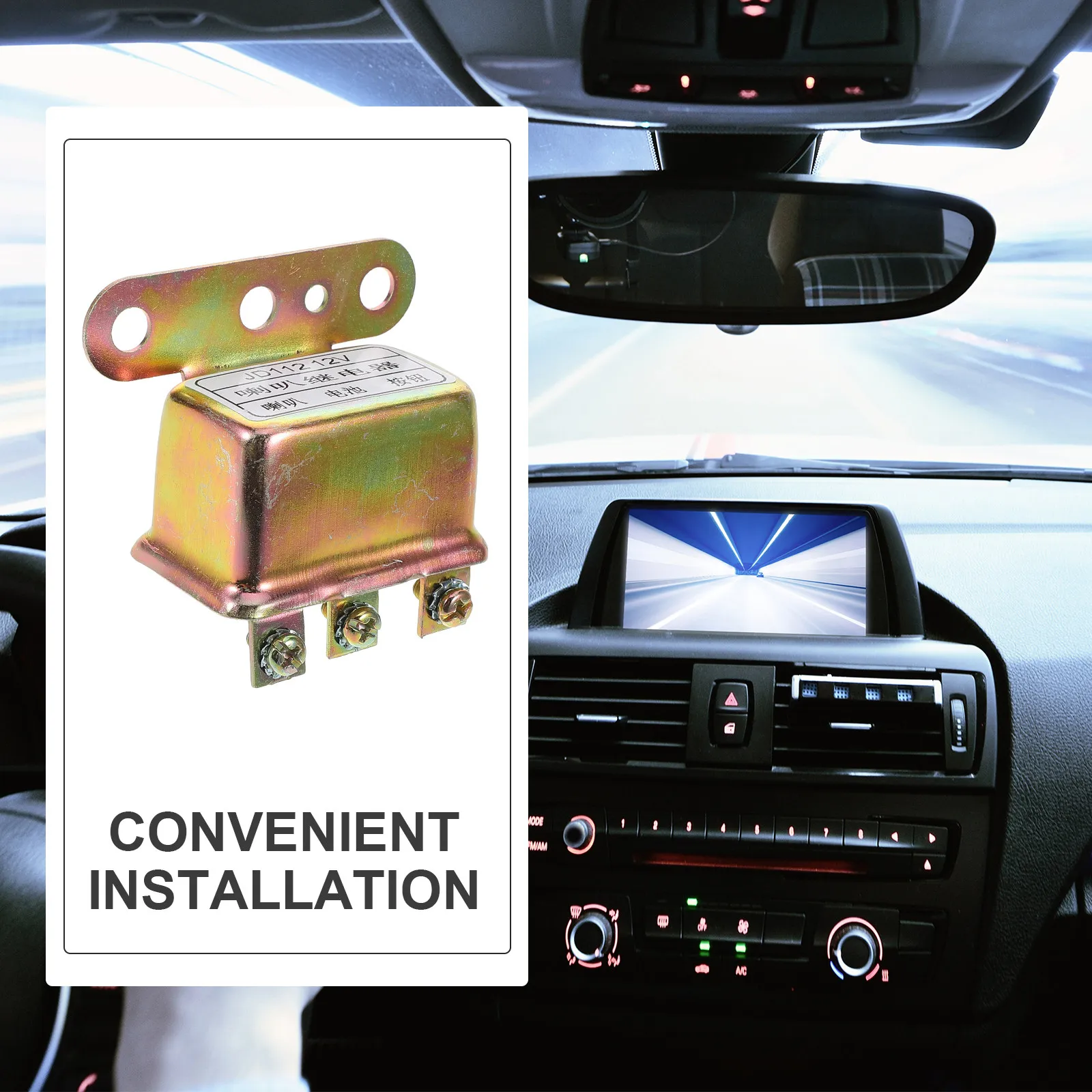 Automotive Horn Relay 12V Universal Replacement Metal Vehicle Car Part Accessory Truck Supply High Current Transmission