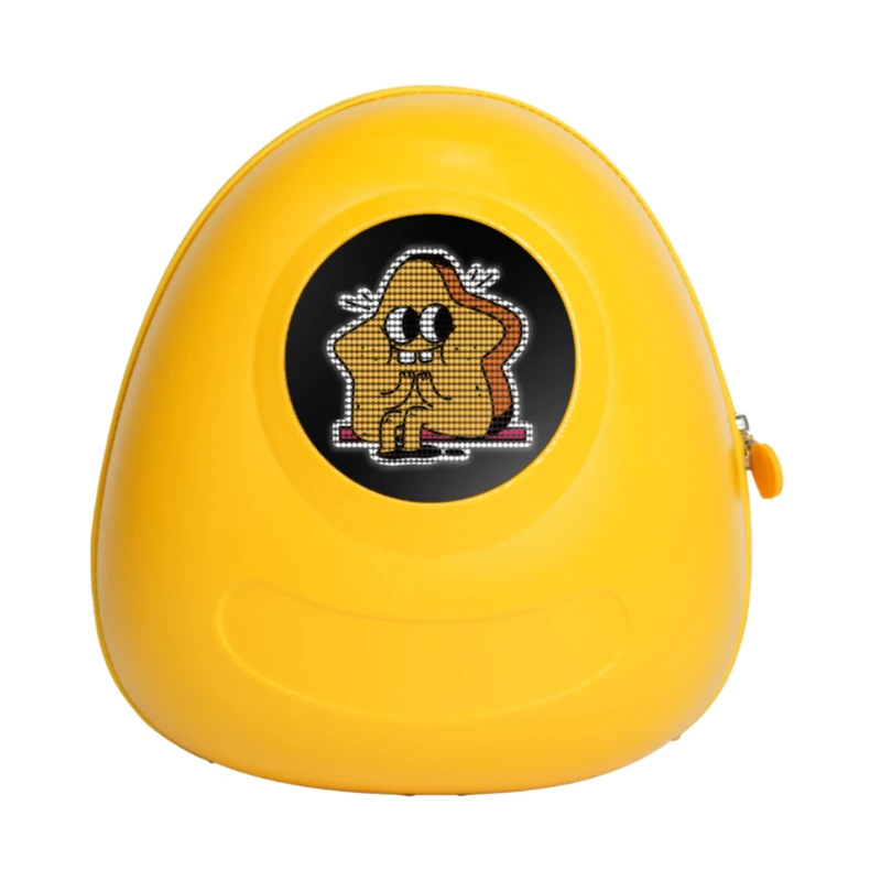 LOY Smart Rucksack mit LED-Licht, Hartschale, blinkende Augen, Kinderschultasche, Reisen