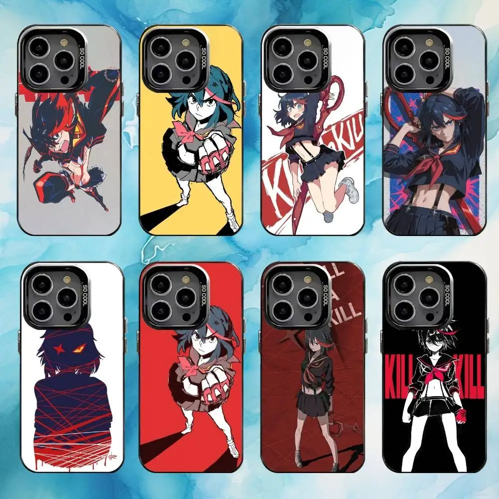 

Anime K-Kill La Kill Phone Case For iPhone17,16,15,14,13,12,11 Plus,Pro Max Black Candy Matte Shockproof Cover