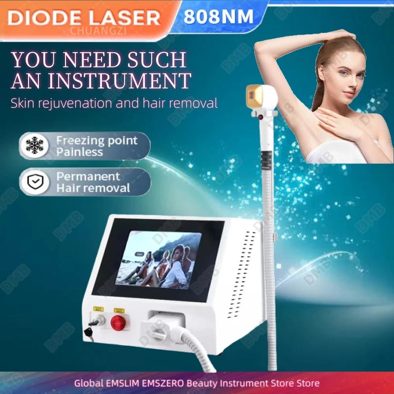 2024 CE 3 Wavelength 755/808/1064nmProfessional Diode lce Titanium LaserBody Hair Removal Machine for SalonEpilator