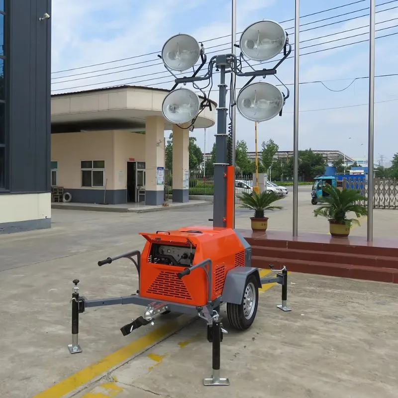 

Height 7m Diesel Engine Generator Powered Portable Outdoor Mobile LED Light Tower