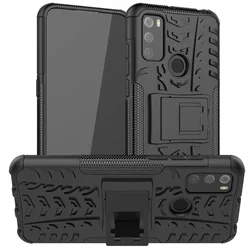 For TCL 20Y 20E Case Luxury PC + TPU Stand Armor ShockProof Back Cover For TCL 20E 20 Y 20 E TCL20Y TCL20E Phone Funda Cases