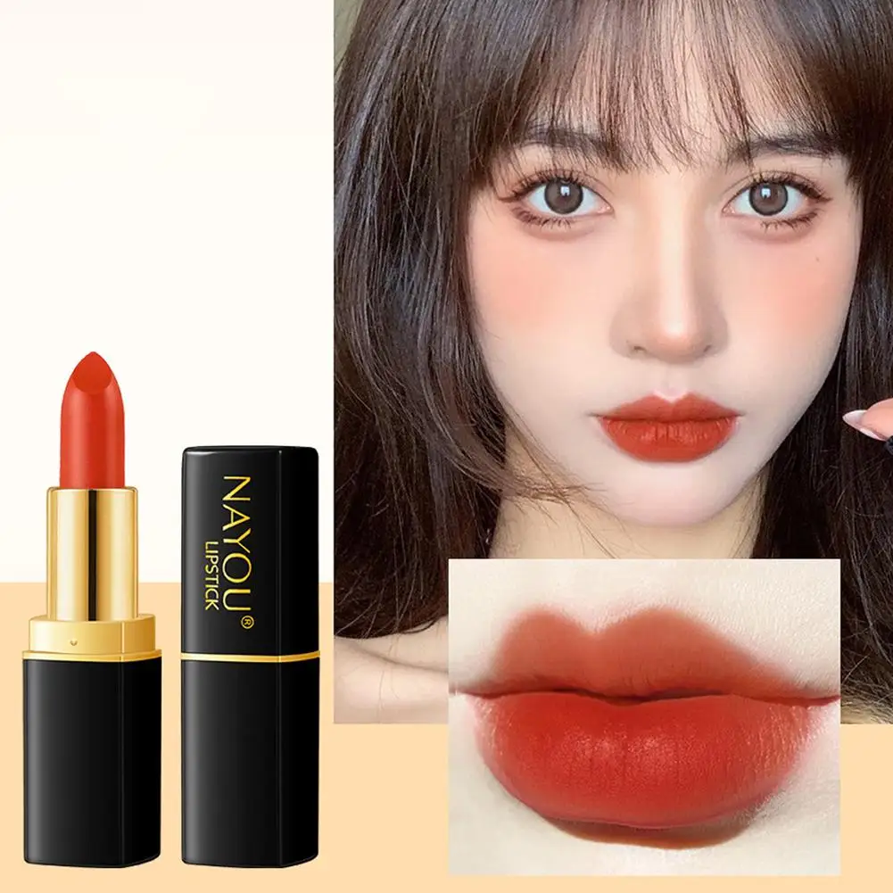 Lápiz labial de larga duración para mujer, resistente al agua, hidratante, 6 maquillaje, esmalte, decoloración, no cosméticos, copa de labios antiadherente, Color Sexy, M0G9