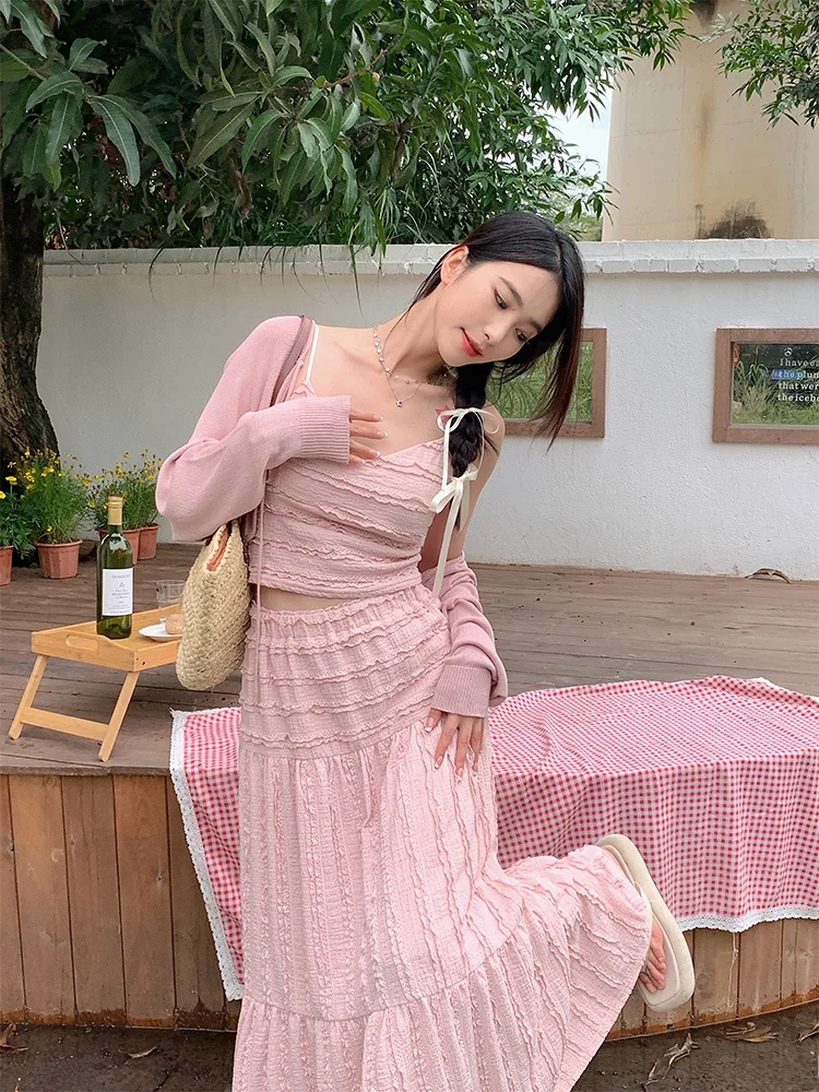 

Pink ort Knitted awl Women's Slim Fit Basic Sle Thin Sun Protection Fce Pullover Korean Version Commute Sle