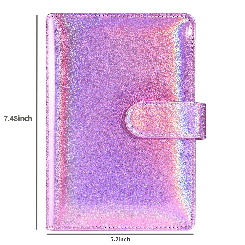 Colorful New A6 Pu Leather Budget Binder Notebook Set with Clip-On Pockets and Cash Envelopes for Money Saving Organization